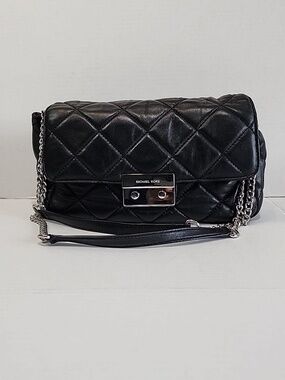 Michael Kors Sloan Black Quilted Leather Shoulder Bag